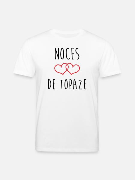 Topaz-Hochzeit 44 Jahre Ehe - Stanley/Stella Unisex Bio-T-Shirt CREATOR - Weiß