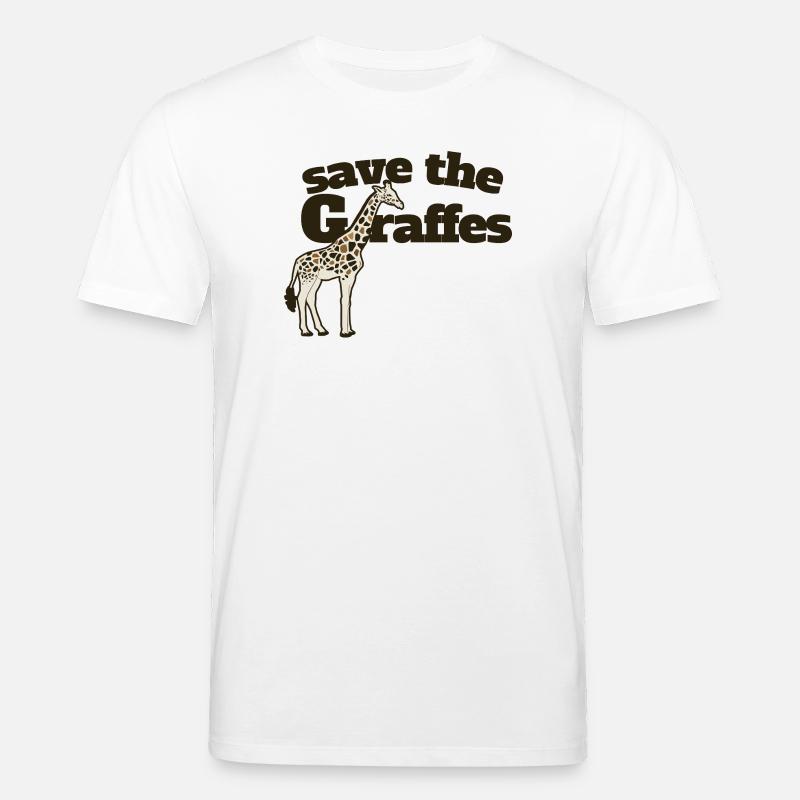 Save the Giraffes Giraffe Art Tee - Stanley/Stella Unisex Bio-T-Shirt CREATOR  - Weiß