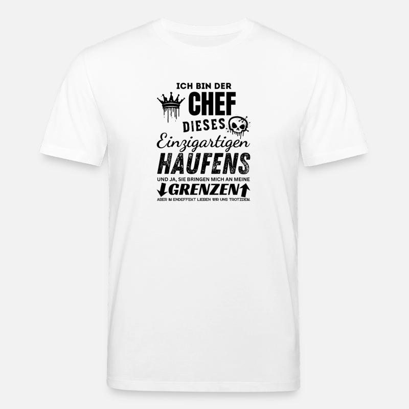 Chef des einzigartigen Haufens Chef Geschenk - Stanley/Stella Unisex Bio-T-Shirt CREATOR  - Weiß