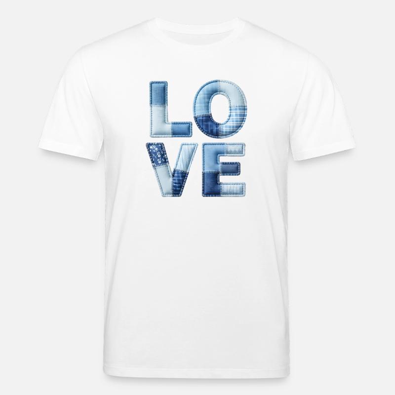 Love Moderne Patchwork Kunst - Stanley/Stella Unisex Bio-T-Shirt CREATOR  - Weiß