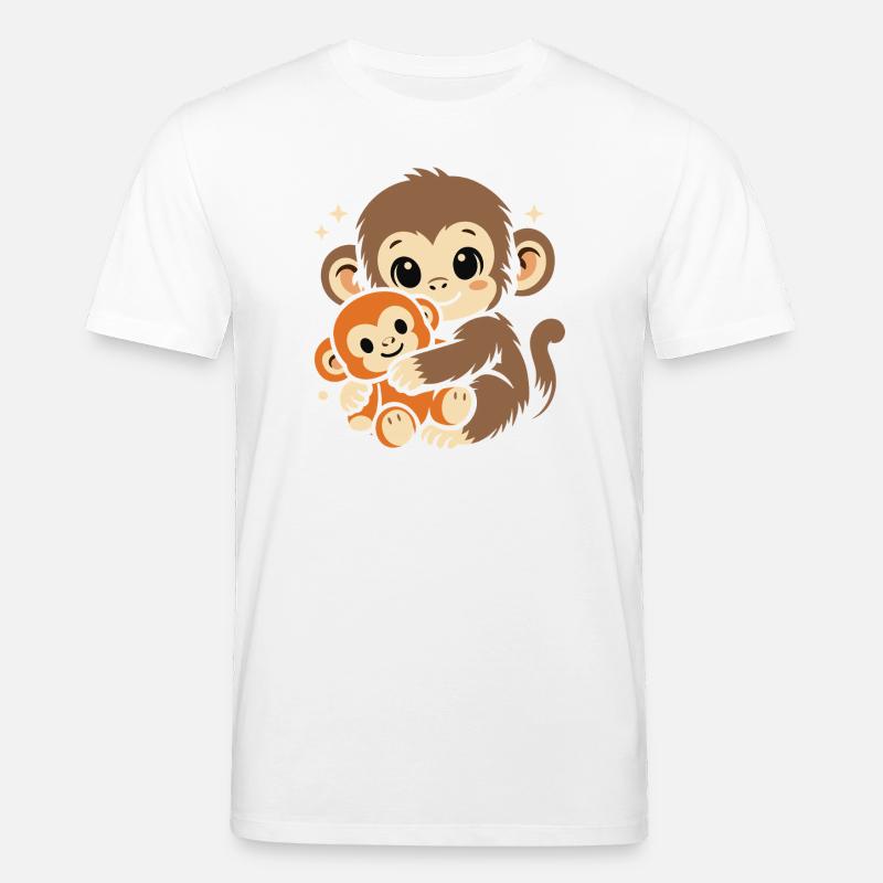 Punch Monkey Affe - T-shirt bio CREATOR Stanley/Stella Unisexe - blanc