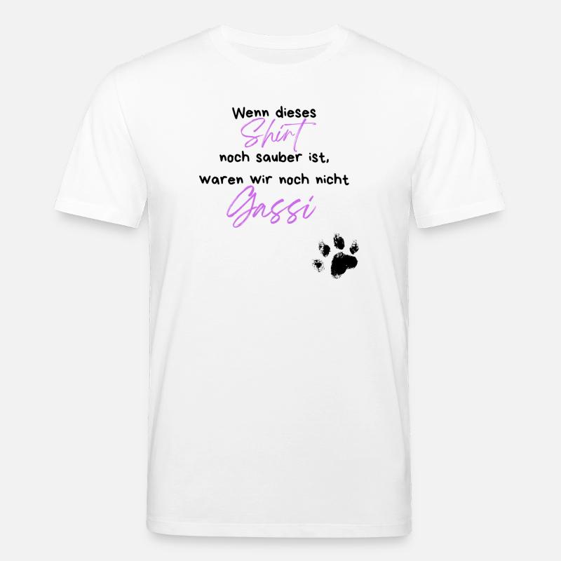 Hund Gassi Pfote Spruch - Stanley/Stella Unisex Bio-T-Shirt CREATOR - Weiß