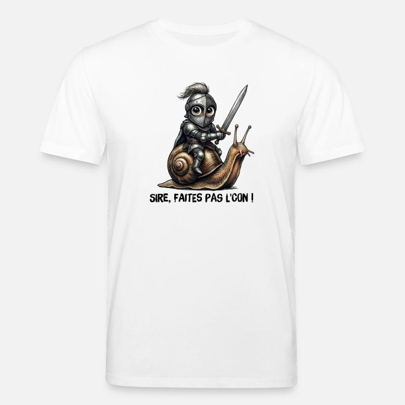 Sire, faites pas l'con ! - T-shirt bio CREATOR Stanley/Stella Unisexe - blanc