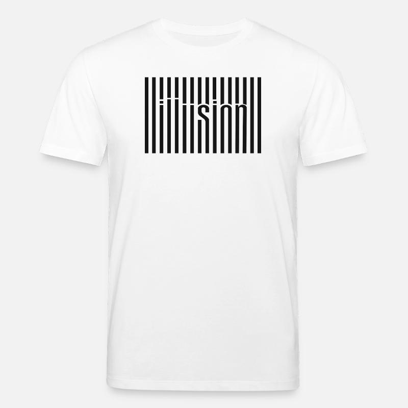 Illusion Barcode Text Art - Stanley/Stella CREATOR Unisex Organic T-Shirt - white