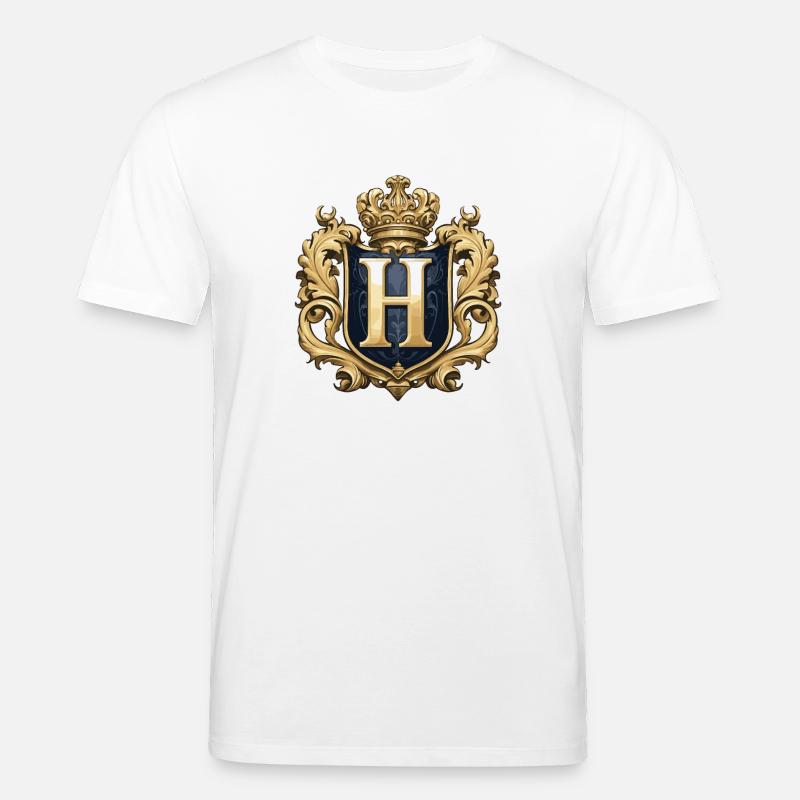 H Buchstabe Name Krone - Stanley/Stella Unisex Bio-T-Shirt CREATOR  - Weiß