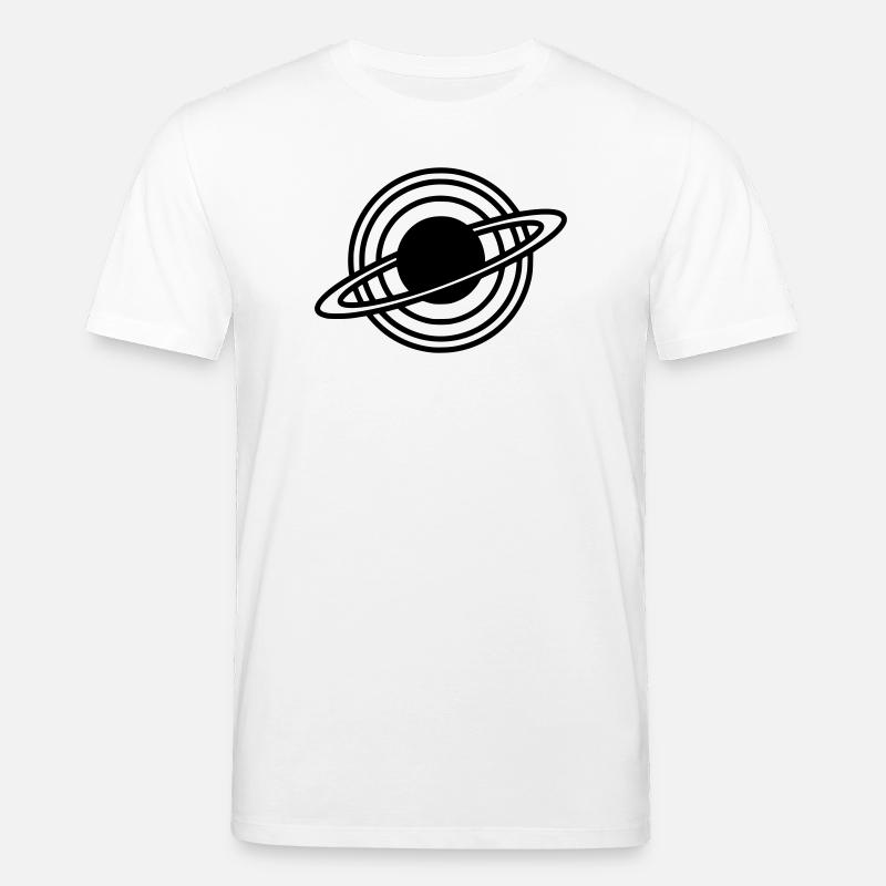 Saturn Planet Ringe Silhouette - Stanley/Stella Unisex Bio-T-Shirt CREATOR  - Weiß