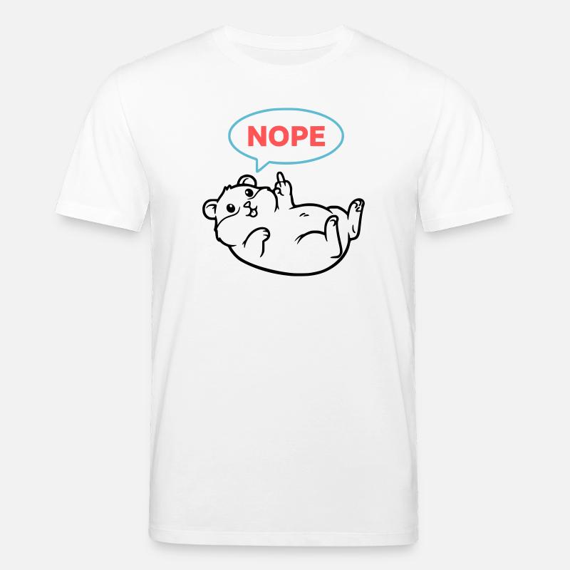 Hamster Nope Comic Farbig - Stanley/Stella Unisex Bio-T-Shirt CREATOR  - Weiß