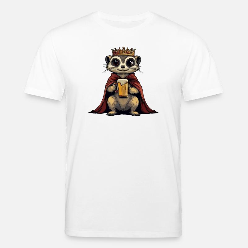 Erdmännchen Bier König - Stanley/Stella Unisex Bio-T-Shirt CREATOR  - Weiß