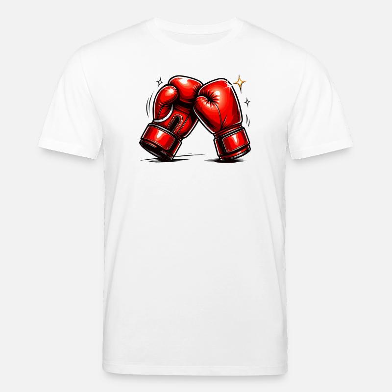 Rote Boxhandschuhe Kraft und Dynamik - Stanley/Stella Unisex Bio-T-Shirt CREATOR  - Weiß