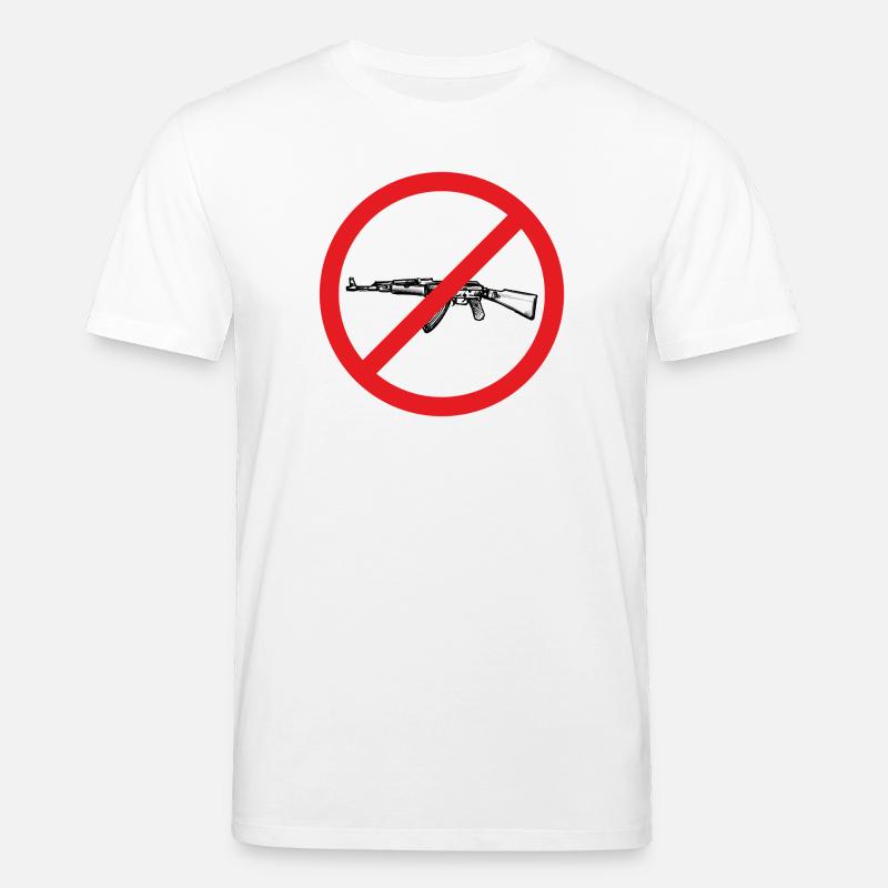 Signe de paix d’interdiction d’armes - Illustration - T-shirt bio CREATOR Stanley/Stella Unisexe - blanc
