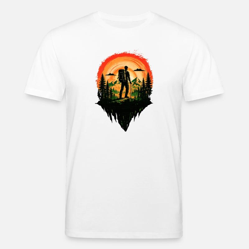 Rotes Schlafenszeit-Wanderabenteuer - Stanley/Stella Unisex Bio-T-Shirt CREATOR  - Weiß