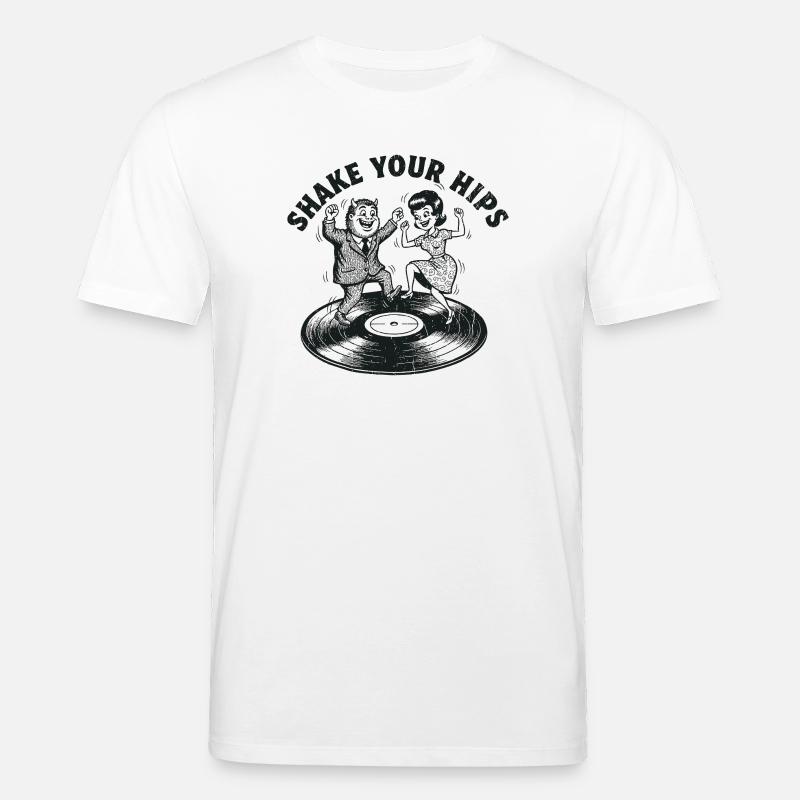 Danse vinyle Shake Your Hips - T-shirt bio CREATOR Stanley/Stella Unisexe - blanc