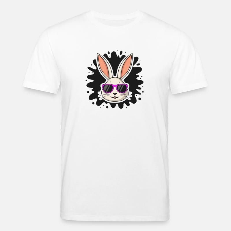 Chic Rabbit Purple Glasses - Stanley/Stella CREATOR Unisex Organic T-Shirt - white