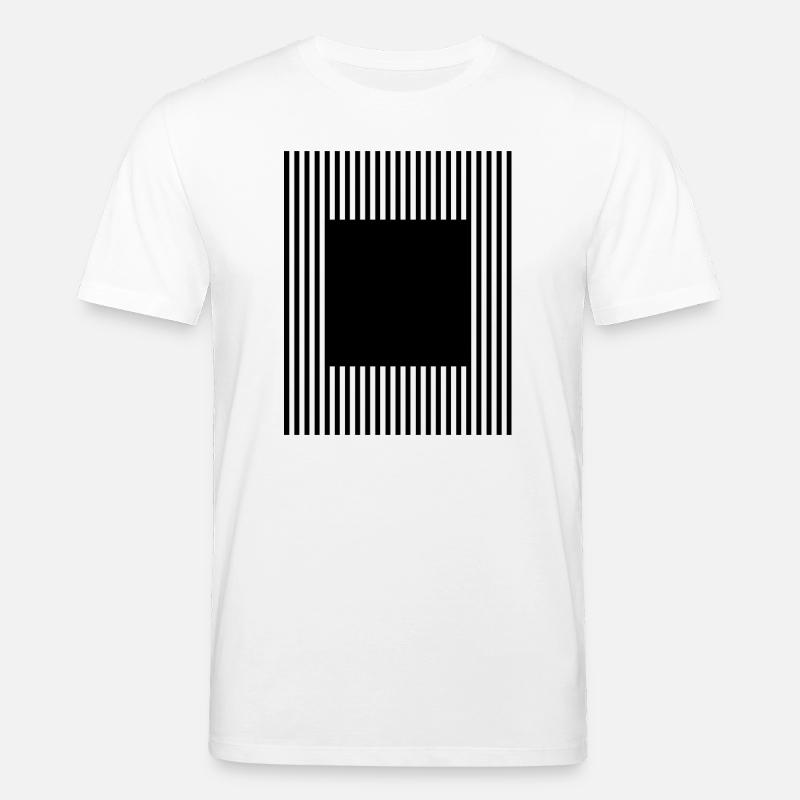 Conception des carrés et des lignes - T-shirt bio CREATOR Stanley/Stella Unisexe - blanc