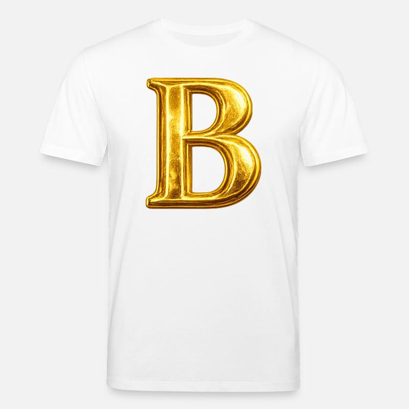 Goldenes B-Monogramm - Stanley/Stella Unisex Bio-T-Shirt CREATOR  - Weiß