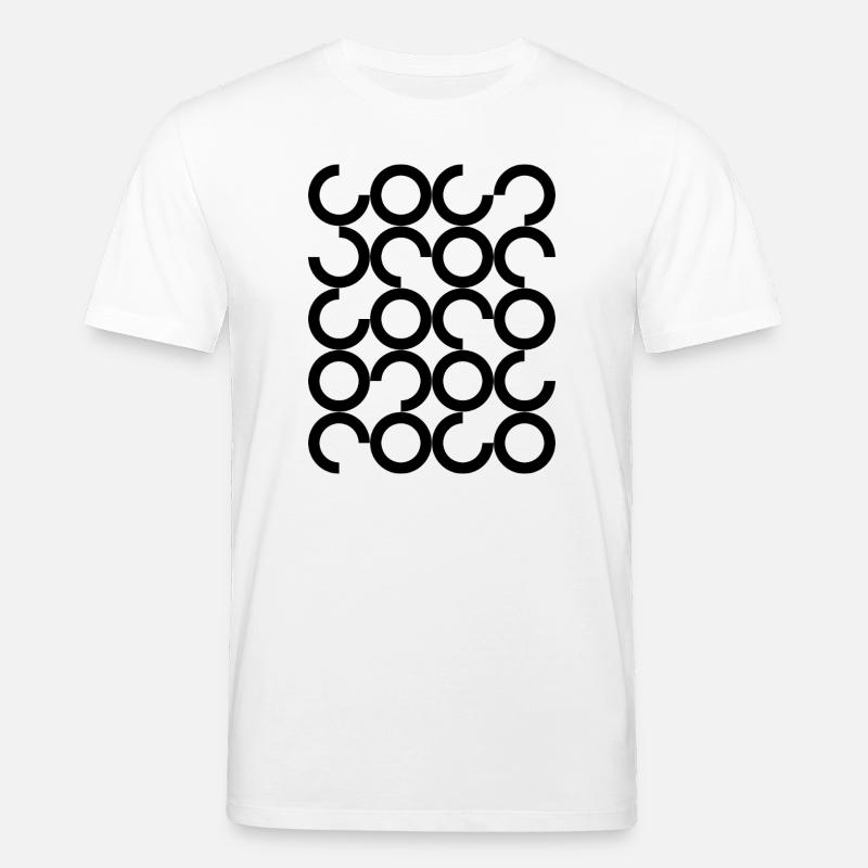 geometric circles pattern  - Stanley/Stella CREATOR Unisex Organic T-Shirt - white