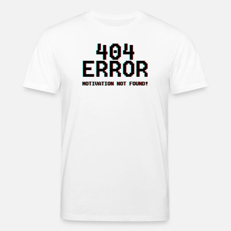 Not Found Glitch Neon 404 - Stanley/Stella Unisex Bio-T-Shirt CREATOR  - Weiß