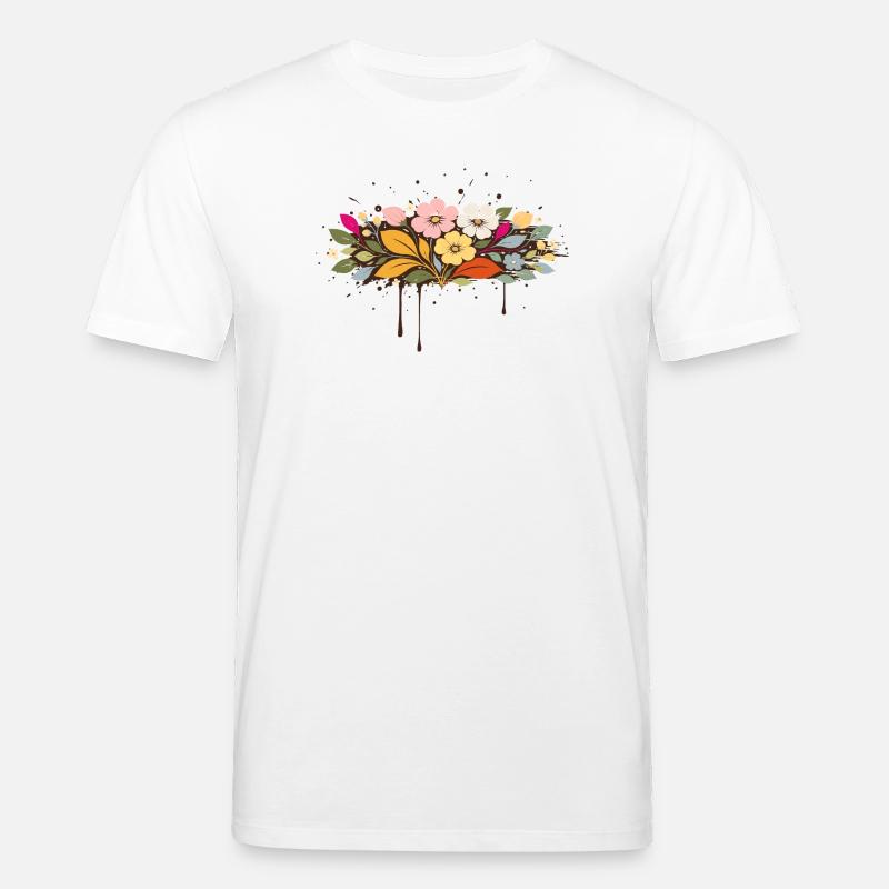 Florales Graffiti Blumen Illustration - Stanley/Stella Unisex Bio-T-Shirt CREATOR  - Weiß