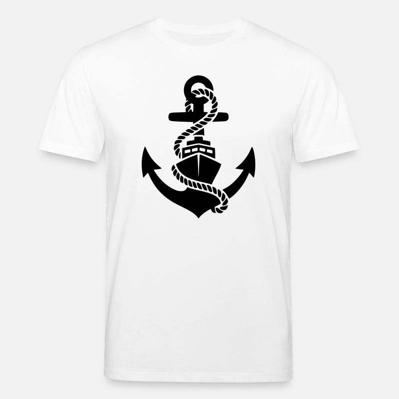 Anker Seil Maritim Silhouette - Stanley/Stella Unisex Bio-T-Shirt CREATOR  - Weiß