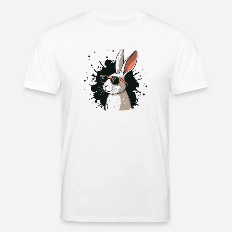 Cool Bunny Glasses on Black - Stanley/Stella Unisex Bio-T-Shirt CREATOR  - Weiß