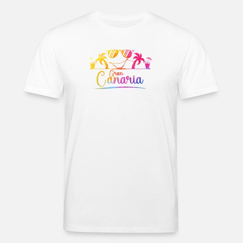Gran Canaria Strand Regenbogen - Stanley/Stella Unisex Bio-T-Shirt CREATOR  - Weiß