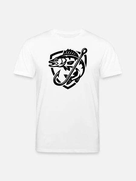 Pike Fish Fishing Icon - Stanley/Stella CREATOR Unisex Organic T-Shirt - white