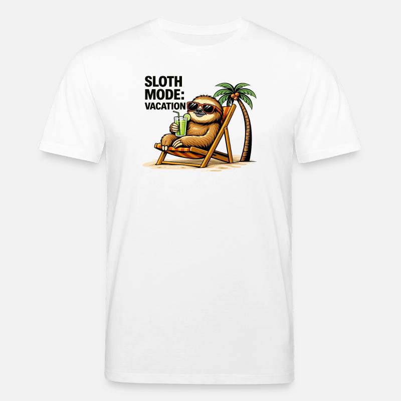 Faultiermodus Urlaub - Stanley/Stella Unisex Bio-T-Shirt CREATOR  - Weiß