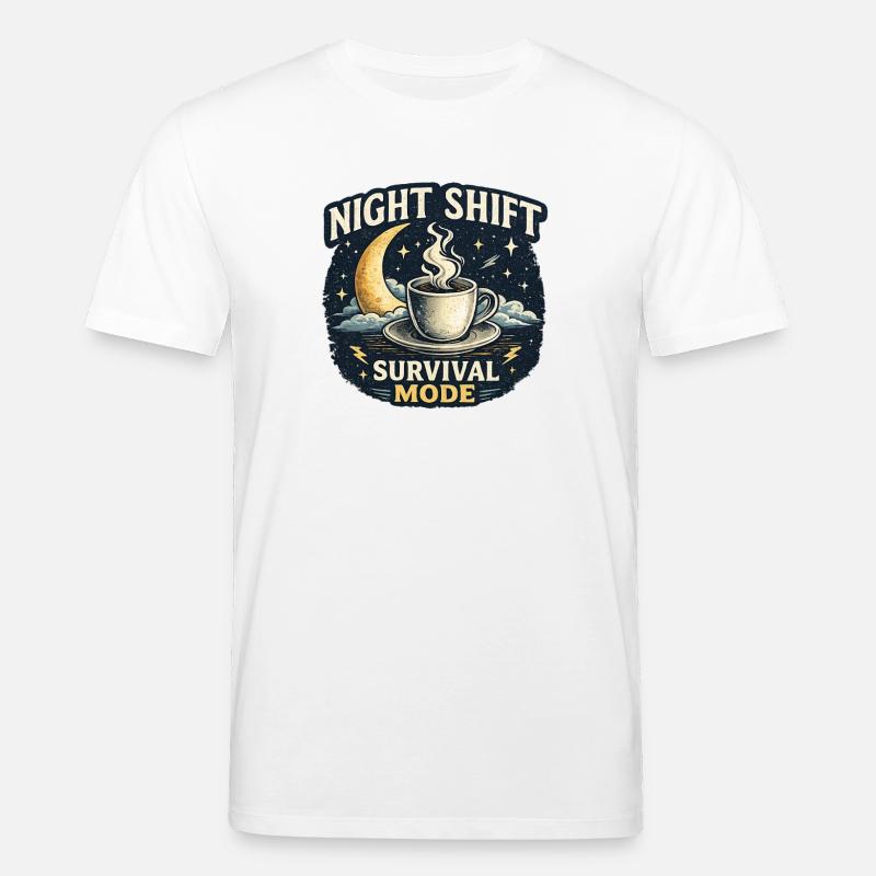 Mode survie Shift de nuit Survie - T-shirt bio CREATOR Stanley/Stella Unisexe - blanc