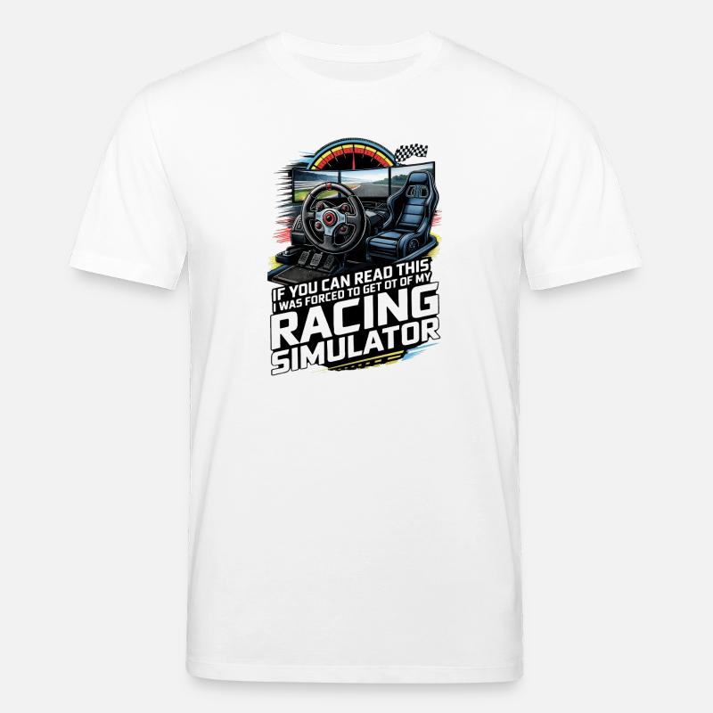 Simulateur de course - T-shirt bio CREATOR Stanley/Stella Unisexe - blanc