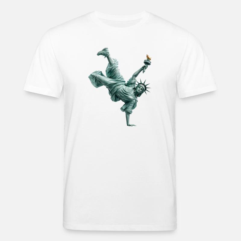Freiheitsstatue Breakdancing - Stanley/Stella Unisex Bio-T-Shirt CREATOR  - Weiß
