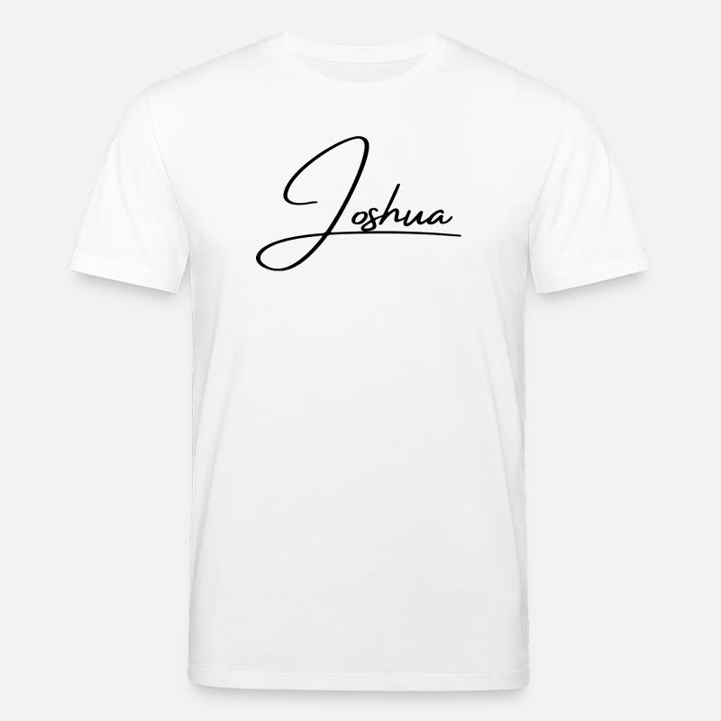 Joshua Name - Elegant Cursive Script - Stanley/Stella CREATOR Unisex Organic T-Shirt - white