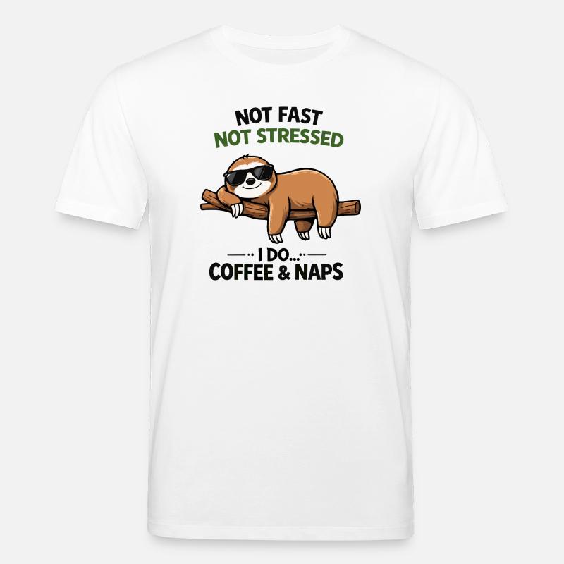 Chill Sloth Kaffee & Nickerchen - Stanley/Stella Unisex Bio-T-Shirt CREATOR  - Weiß