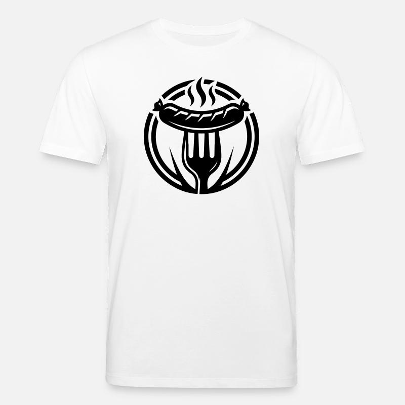 Wurst Bratwurst Symbol - Stanley/Stella Unisex Bio-T-Shirt CREATOR  - Weiß