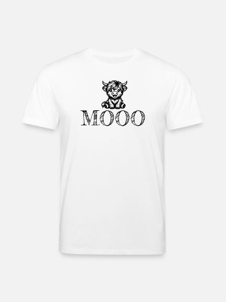 Mignonne vache Mooo - T-shirt bio CREATOR Stanley/Stella Unisexe - blanc