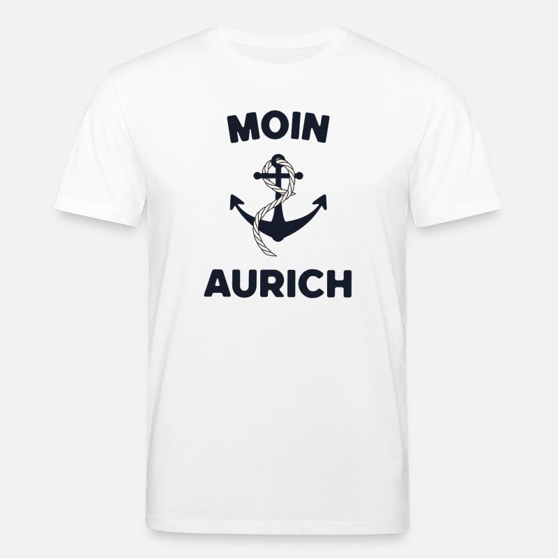 Moin Aurich – Maritimes Anker-Design - Stanley/Stella Unisex Bio-T-Shirt CREATOR  - Weiß