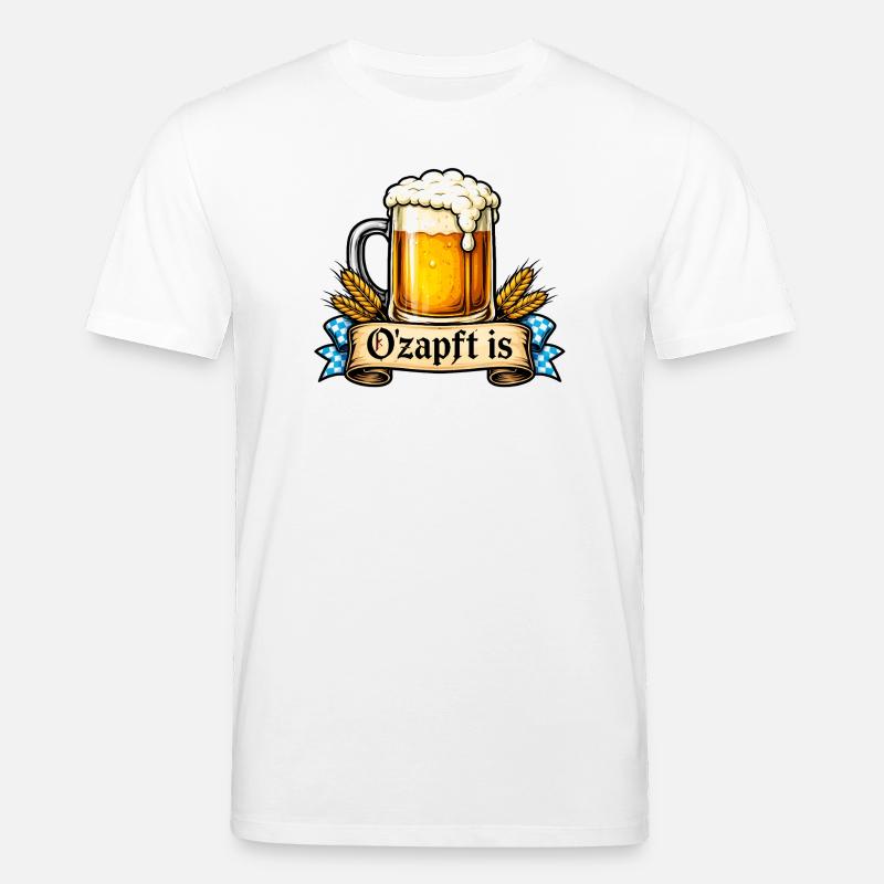 O'zapft is – Bayerischer Spruch - Stanley/Stella Unisex Bio-T-Shirt CREATOR  - Weiß