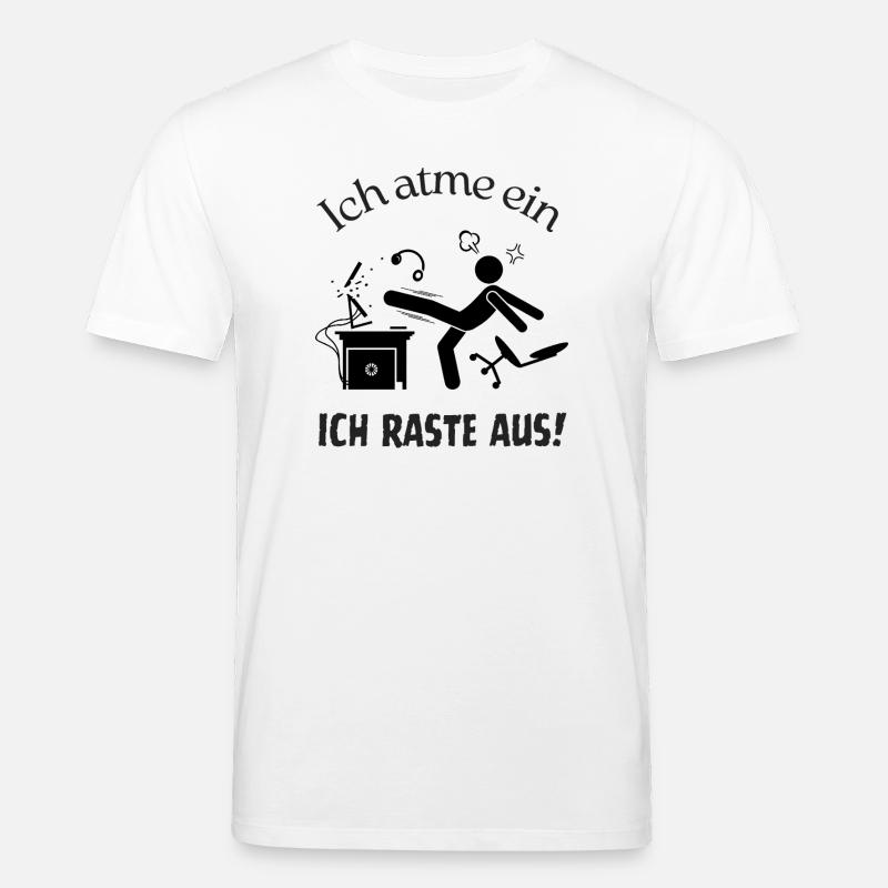 Frust im Büro - Keep calm - Stanley/Stella Unisex Bio-T-Shirt CREATOR  - Weiß