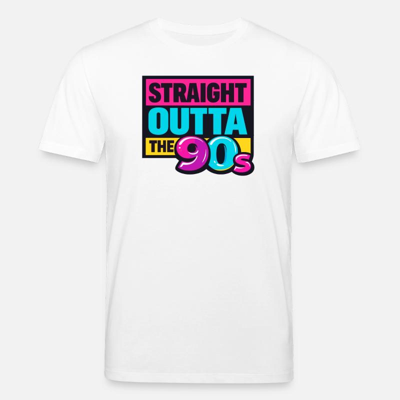 Straight Outta The 90s Neon - Stanley/Stella Unisex Bio-T-Shirt CREATOR - Weiß