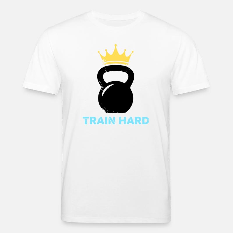 Kugelhantel Krone Train Hard - Stanley/Stella Unisex Bio-T-Shirt CREATOR  - Weiß
