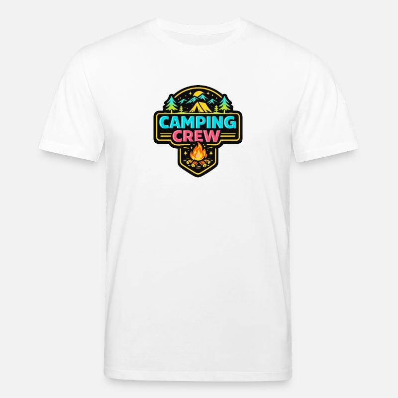 Badge de l’équipe de camping Néon - T-shirt bio CREATOR Stanley/Stella Unisexe - blanc