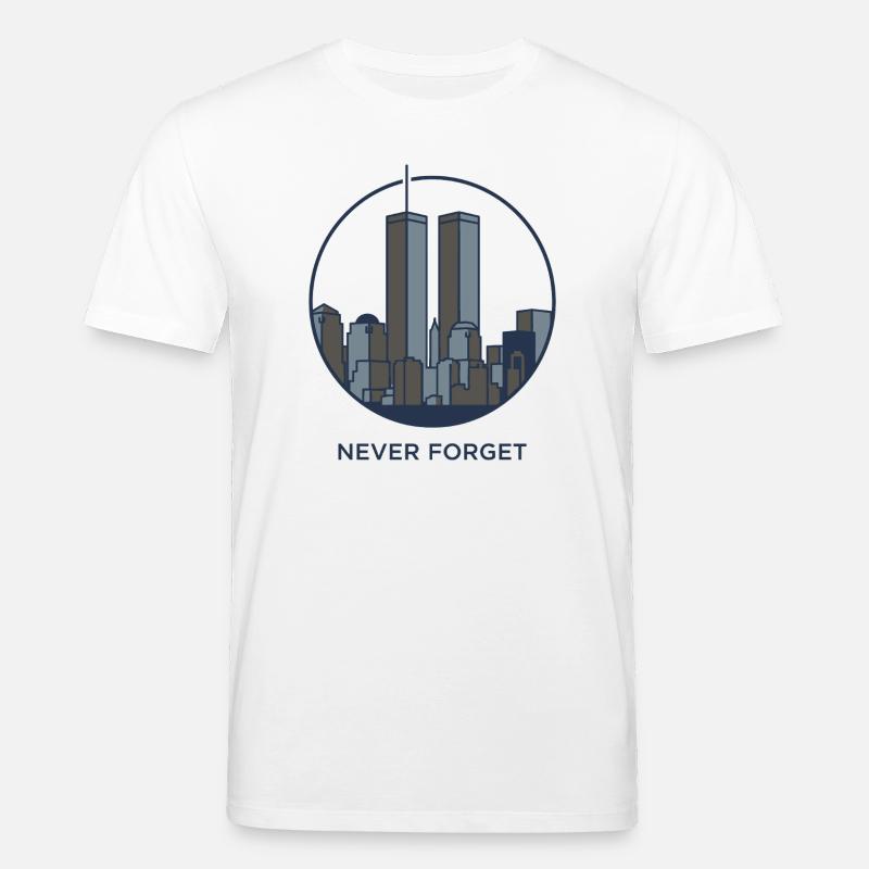 Never Forget Skyline Erinnerung - Stanley/Stella Unisex Bio-T-Shirt CREATOR  - Weiß