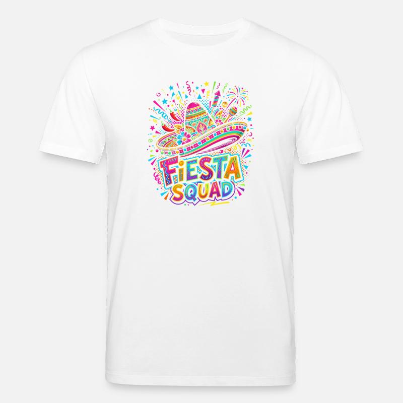 Fiesta Squad Sombrero Burst - Stanley/Stella Unisex Bio-T-Shirt CREATOR  - Weiß