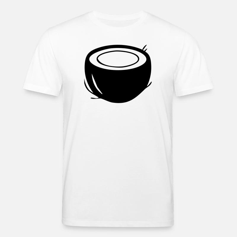 Coconut Silhouette – Tropical Paradise Design - T-shirt bio CREATOR Stanley/Stella Unisexe - blanc