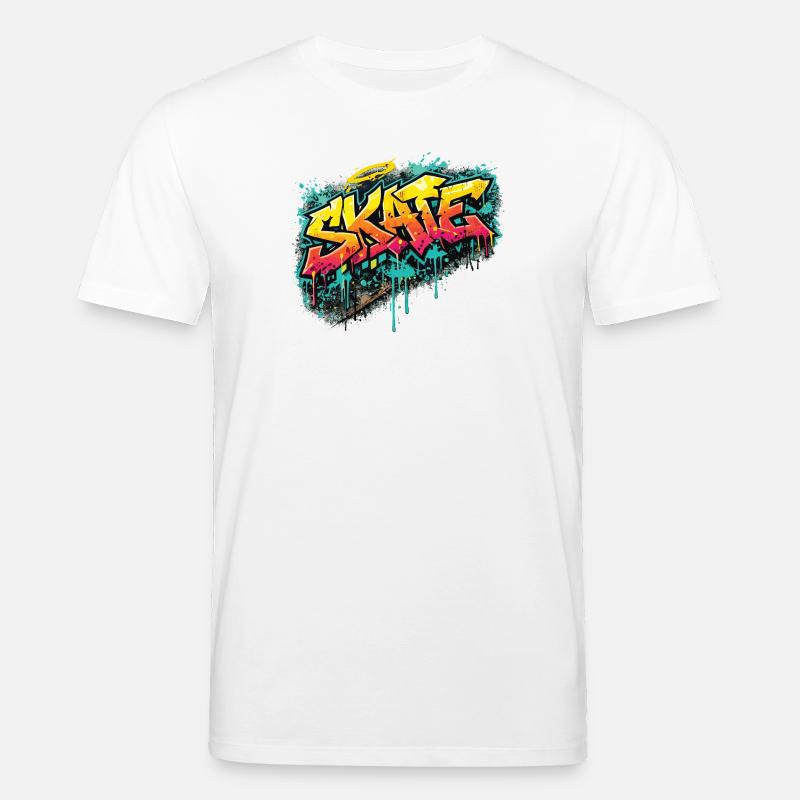 Skate Graffiti Explosion - Stanley/Stella Unisex Bio-T-Shirt CREATOR  - Weiß