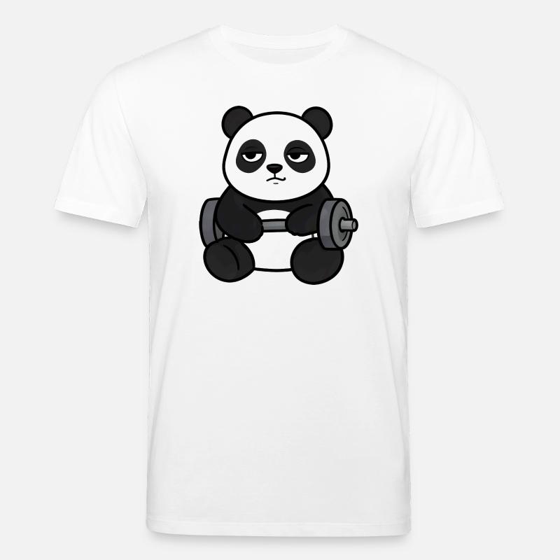 Panda Powerlifting - Stanley/Stella Unisex Bio-T-Shirt CREATOR  - Weiß