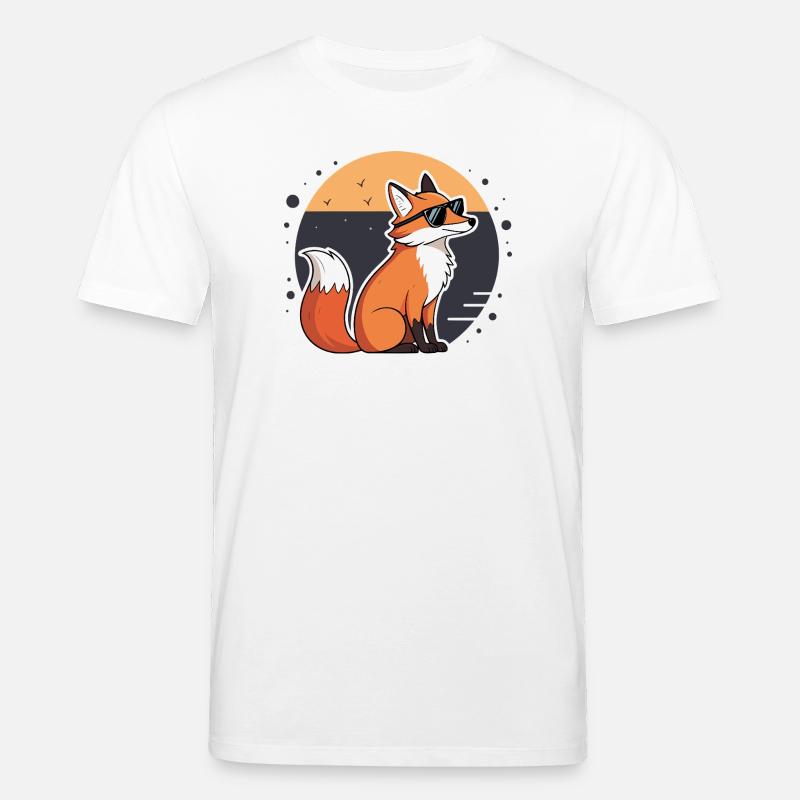 Fox Sun Dunkle Brille - Stanley/Stella Unisex Bio-T-Shirt CREATOR  - Weiß