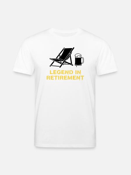 Retired Legend Rente Liegestuhl - Stanley/Stella Unisex Bio-T-Shirt CREATOR - Weiß