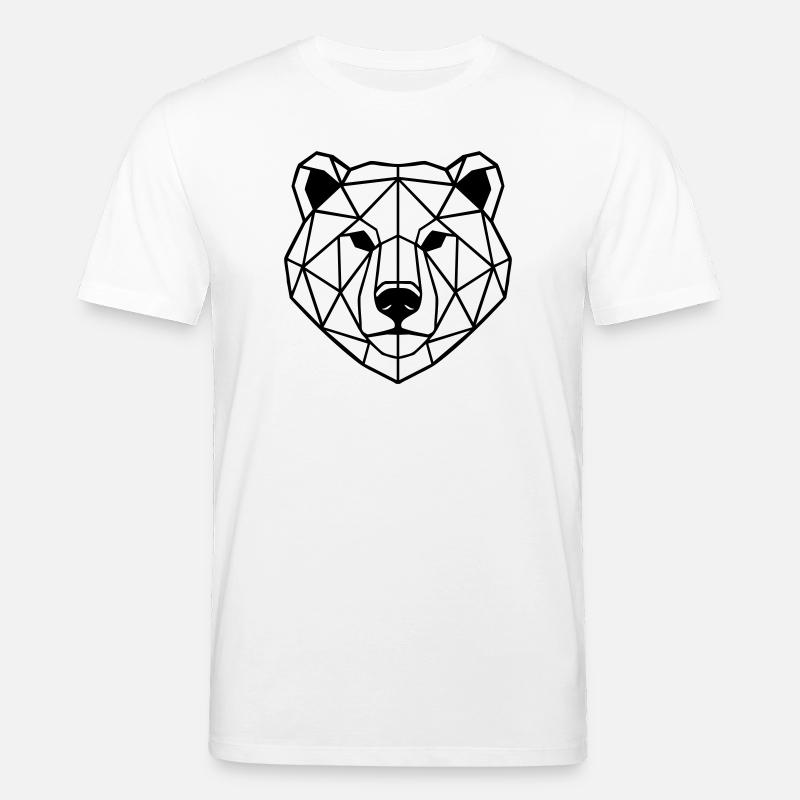 Polygone d’ours - T-shirt bio CREATOR Stanley/Stella Unisexe - blanc