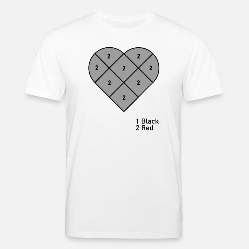 Herz nach Zahlen - Stanley/Stella Unisex Bio-T-Shirt CREATOR  - Weiß