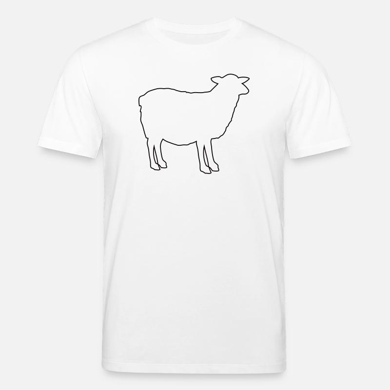 Conception des contours de silhouette mouton - T-shirt bio CREATOR Stanley/Stella Unisexe - blanc